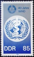ND3214 / NDK 1988 40 éves a WHO bélyeg postatiszta