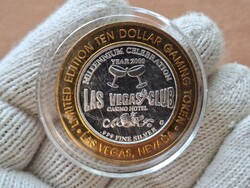 Las Vegas Nevada Silver Token, Chip! 999 Silver in the middle! Rare!