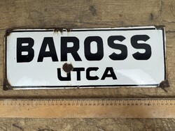 -AX870- Zománctábla Tábla Baross Utca