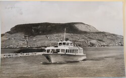 Képeslap, Balaton, üdvözlő, Hajó, kikötő (K10)