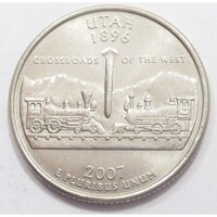 USA,quarter dollar 2007 P - Utah aUNC+ réz