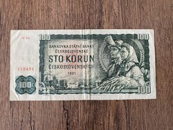Csehszlovákia 100 Korona 1961 F+