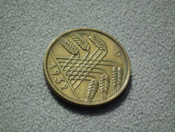 Németország, weimari 10 Pfennig (Reichspfennig), 1932 D