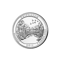 USA,quarter dollar 2011 P - Chickasaw aUNC+ réz