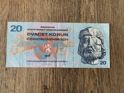 Csehszlovákia 20 Korona 1970 VF