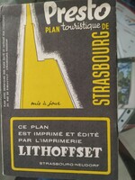 Strasbourg map 1963 - plan touristique de strasbourg