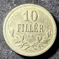 10 Fillér 1915 K·B – I. Ferenc József ,Magyar Királyi Váltópénz