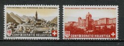 CH 30 - Svájc 1943 Pro Patria bélyegpár, Intragna & Bern - Postatiszta