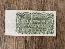 Csehszlovákia 5 Korona 1961 F