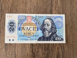 Csehszlovákia 20 Korona 1988 VF+