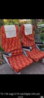 TU 134 or IL18 airplane seat pair 1977
