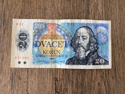 Csehszlovákia 20 Korona 1988 F