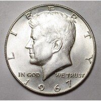 USA,half dollar 1967 aUNC+ ezüst 11.50g400