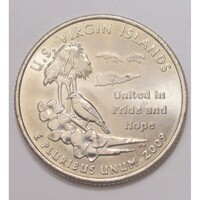 USA,quarter dollar 2009 D - U.S. Virgin Islands aUNC+
