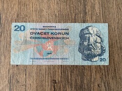 Csehszlovákia 20 Korona 1970 F
