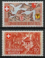 CH 29 - Svájc 1941 Pro Patria emlékbélyeg sorozat (2 db) - Postatiszta