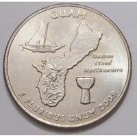 USA,quarter dollar 2009 D - Guam aUNC+