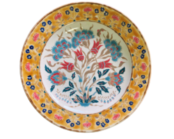 Pre-1900 family-sealed Zsolnay decorative plate – flawless, early piece