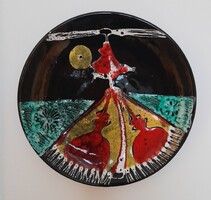 Hollóházi Katalin Fine Art Ceramic Wall Plate
