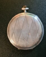 Hollóházi Swiss Antique Silver Pocket Watch