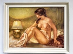 Csomor Katalin (1945-2023) Nude with Lamp 60x80 cm + frame