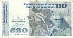 20 font pound pounds 1988 M.F. Doyle és S.P. Cromien Centrál Bank Írország