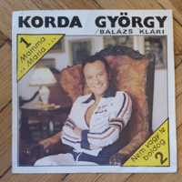 Dedikált Korda György és Balázs Klári 1984-es, Mamma Maria kislemez