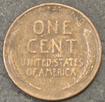 Amerikai Egyesült Államok 1 cent,  ﻿Kalászos penny, Lincoln 1951. D