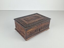 Jewelry Box Made of Wood with Bird Carving
