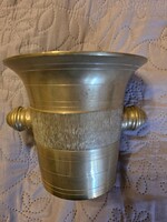 Heavy Retro Brass Mortar with Original Pestle (2.1 kg) – Marked, Vintage Piece!