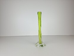 Green Vase, Narrow Small Vase, Murano Glass Vase, Glass Vase