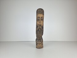 Monk Tall Wooden Statue, Elderly Man Sculpture