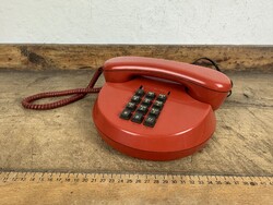 -AX875- Vintage Red Rotary Dial Landline Phone