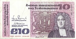 10 font pound pounds 1989 M.F. Doyle és S.P. Cromien Centrál Bank Írország