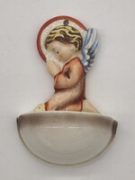 Vintage Goebel M.I. Hummel fali szenteltvíztartó, Imádkozó Angyalka