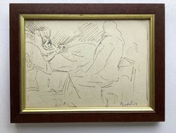 Margit Gräber (1895 - 1993), at the bedside.