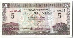 5 font pound pounds 2001 Ulster Bank Észak Írország