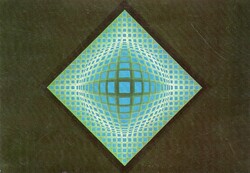 Képeslap: Vasarely festménye.