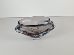 Large purple glass ashtray, retro, old