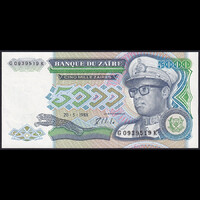 Zaire 5000 Zaires 1988 P-37b UNC