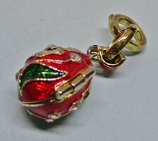 Beautiful Hinged Enamel Silver Pendant with Angel Inside