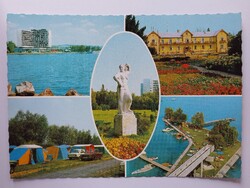 KESZTHELY - MOZAIK - 1980., üdvözlet, retro, postatiszta képeslap, Balaton, Zala megye