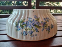 Zsolnay porcelán pogácsás gyönyörű nefelejcses tál- 21,5  cm! Vintage