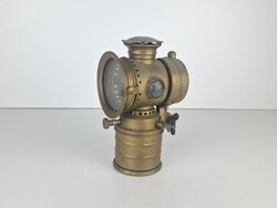 Antik bicikli lampa, karbiddal mukodik, gyujtemenybe