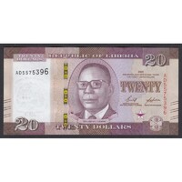 Libéria,20 dollars 2022 UNC