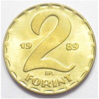 Magyarország,2 forint 1989 aUNC+ réz