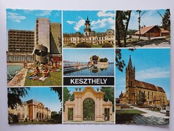 KESZTHELY - MOZAIK - 1979., üdvözlet, retro, postatiszta képeslap, Balaton, Zala megye