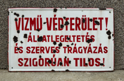 Legeltetés és trágyázás tilos - zománctábla (zománc tábla)