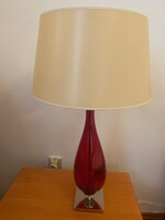 Eredeti angol Chelsom luxus asztali lámpa (70 cm, hibátlan vörös üveg)