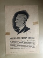 Ritka Független Kisgazda Párt (FKGP) választási röplap 1945 - Bajcsy-Zsilinszky Endre